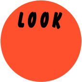 "BLANK w/LOOK heading" Price Sticker / Labels with 500 large 1-1/8" Round (Red) labels per roll from $5.59* EA in 5 Pack.