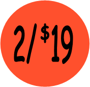 "2/$19" Price Sticker / Labels with 500 large 1-1/8" Round (Red) labels per roll from $5.59* EA in 5 Pack.